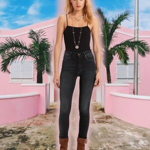 NWOT MOTHER Denim ‘High Waisted Looker’ Skinny Jeans in “Coffee, Tea or Me?” 25